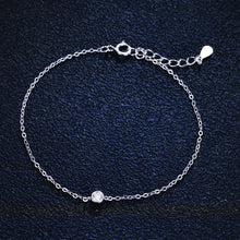 hesy® 0.1ct Moissanite 925 Silver Platinum Plated Adjustable Bracelet B4721